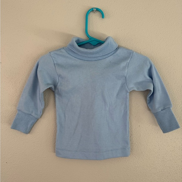 Vintage KUDDLE Blue Turtle Neck Made in USA 12 Monthss - Picture 1 of 5